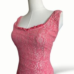 Sheer pink lace fairy core top